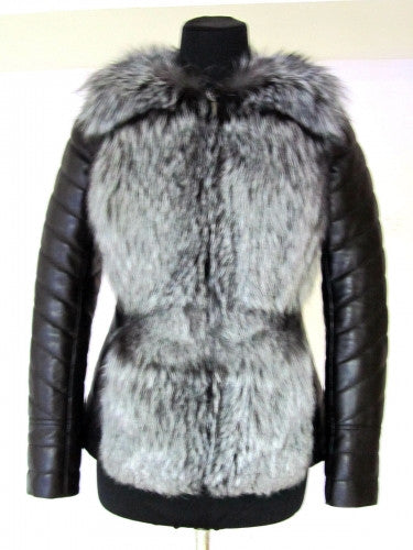 Black silver fox vest  Sofia